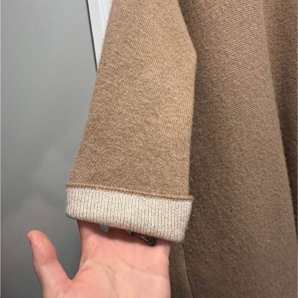Cozy Tan Open-Front Sweater - Picture 3 of 3